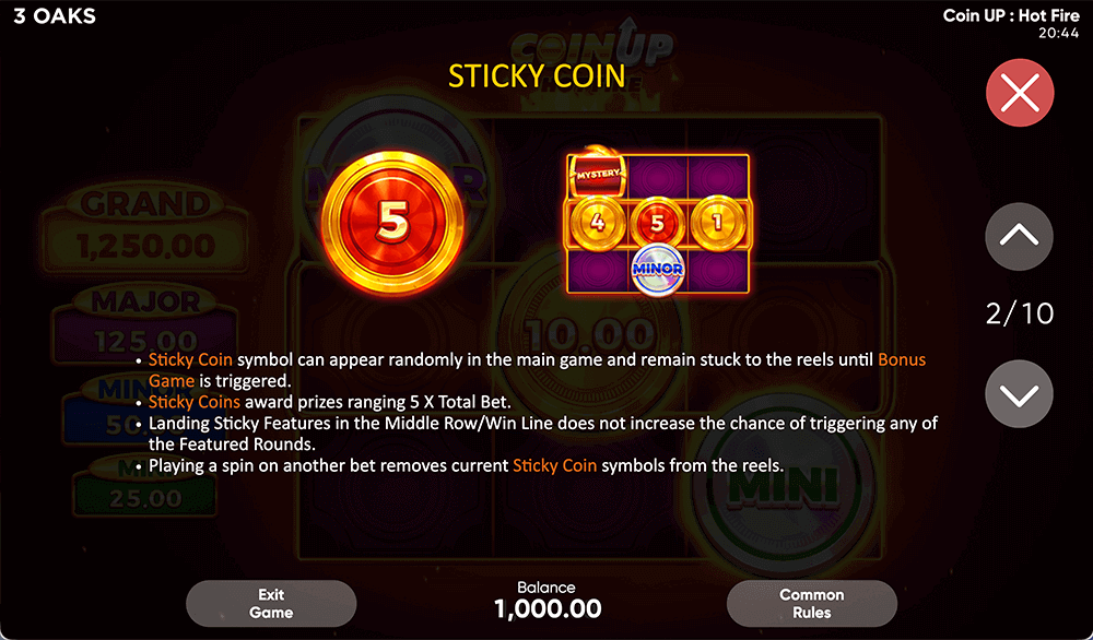 Sticky coin